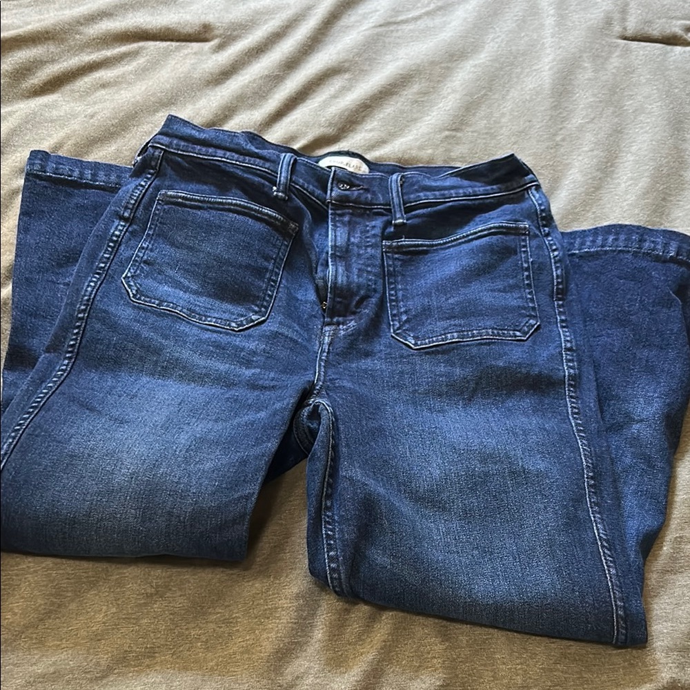 American Eagle Outfitters Blue Ankle Cropped Jeans